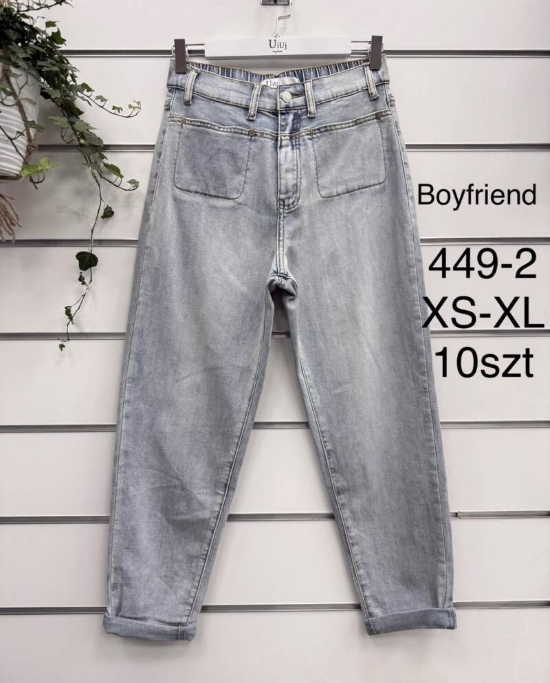 Spodnie damskie jeansy Roz XS-XL, 1 Kolor Paczka 10 szt